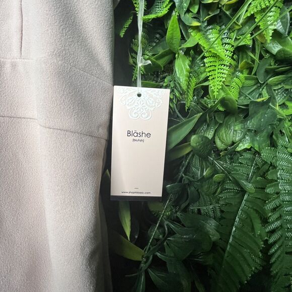 Blashe Dress Women Large Dusty Pink Embroidery High Neckline Short Sheath 0302 - Picture 16 of 16